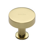 M Marcus Heritage Brass Disc Design Cabinet Knob with Rose 32mm 